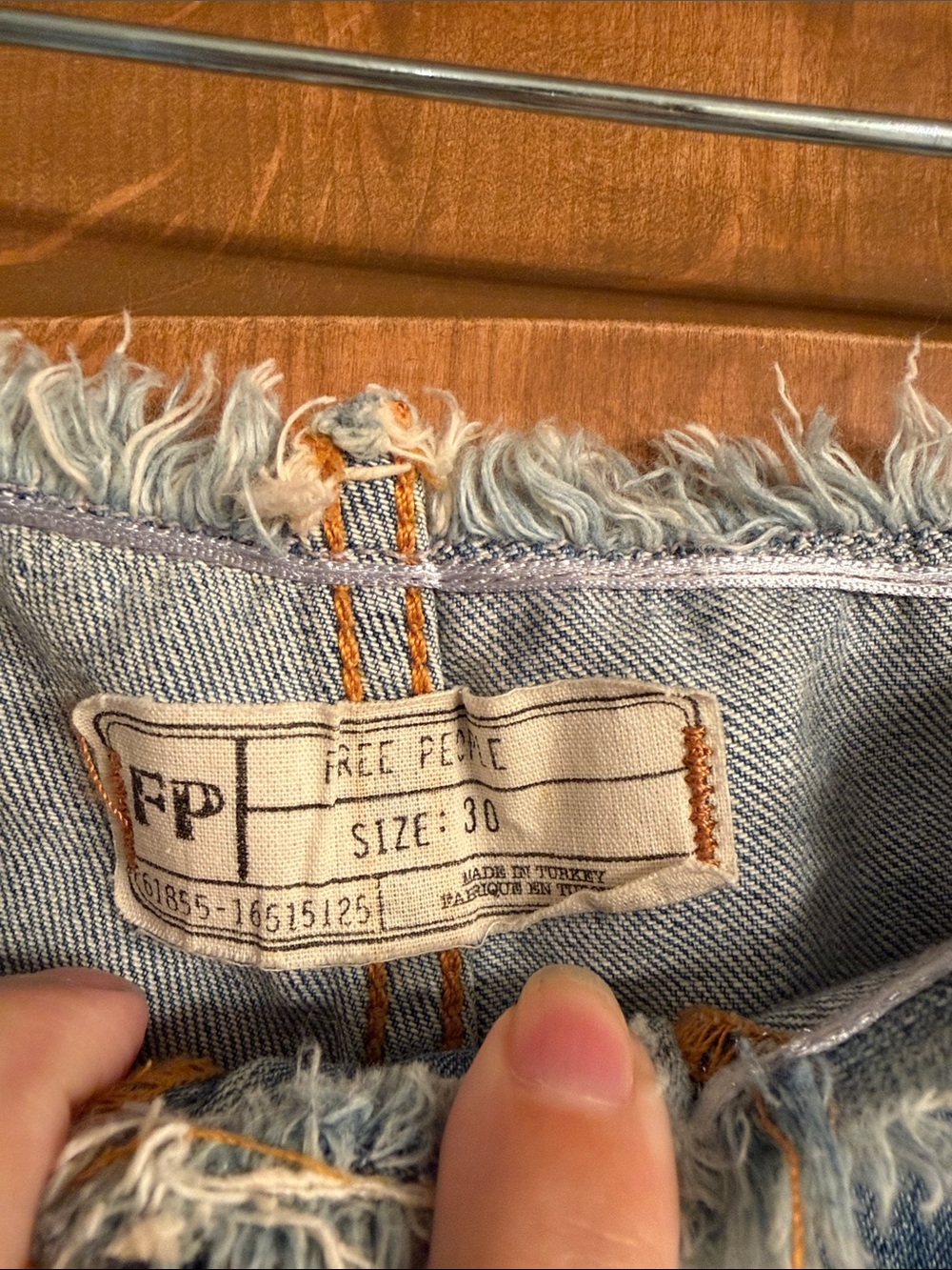 Free People Light Blue Distressed Flare Jeans with Paint-Splatter - Picture 2 of 5